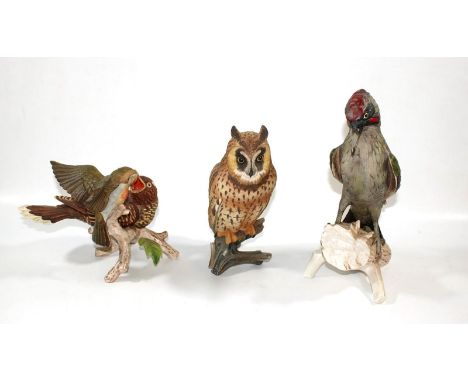Vogelsammlung der: Porzellanmanufaktur Goebel. Darunter u.a. Langohreneule limitiert auf 1000 Exemplare, sowie Slg. Vögel des