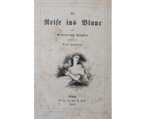 Johannot, Tony,: franz. Maler u. Graphiker (1803-1852). Eh. Brief mit Unterschr. (Paris) 1835. 8°. 1 S. auf gefalt. Dplbl. Au