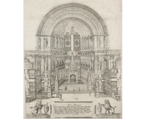 Castrum Doloris.: Piis Manibus Guilielmi. V. Comitis Palat. Rhen. Utr: Boiar. Ducis [.]. Kupferstich Süddeutschland (München?