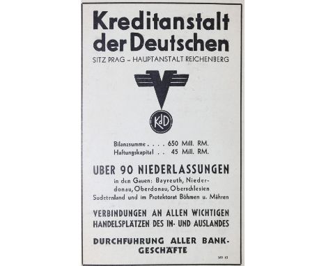 Industrie-Compass 1943/44.: Deutsches Reich: Sudetenland. Wien, Compass Verlagsges. 1944. Ohlwd. (Berieb. u. best., Gelenke t
