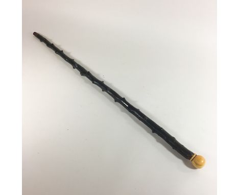 An early 20th century holly swordstick