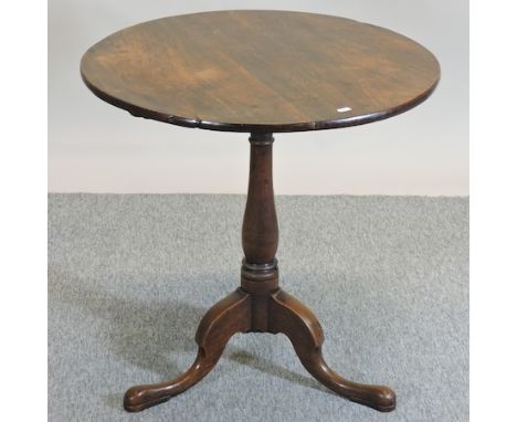 A George III mahogany occasional table, on a tripod base, 61cm