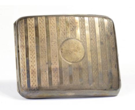 A GEORGE V SILVER CIGARETTE CASE, 10CM W, CHESTER 1912, 4OZS