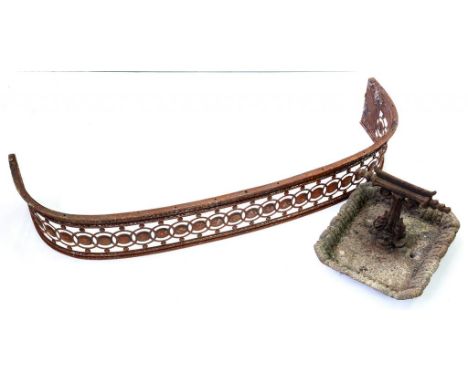 CAST IRON BOOT SCRAPER AND FENDER, 109cm