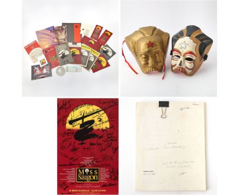 MISS SAIGONAn original script, and a group of promotional items. A large group of items relating to the earliest productions 