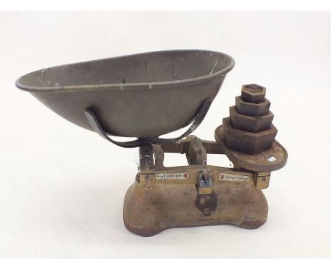 A set of grocers scales and weights 