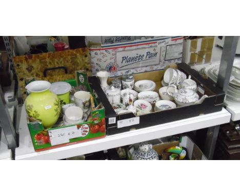 Large quantity of Royal Worcester pin dishes, a Paragon 'Enchantment' breakfast set including teapot, two cups and saucers, m