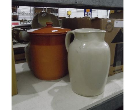 Adderley's 'Pomona' part coffee set, various other ceramics, a stoneware Santos Rose wine bottle, meat plates, a large jug, a