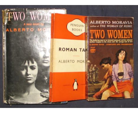 [SIGNED etc.] MORAVIA (Alberto) Two Women, Translated from the Italian by Angus Davidson, SIGNED by the author on the ffep un