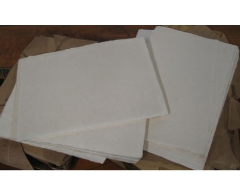 ART PAPER, 3 fascicules of 20th c. rag paper, untrimmed &amp; unwatermarked (Q).