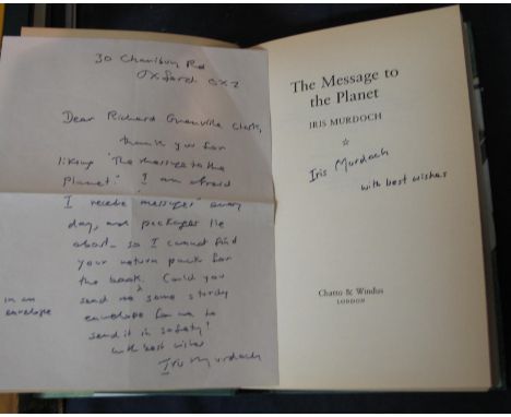 [SIGNED] MURDOCH (Iris) The Message to the Planet, ex-libris label on front pastedown, London: Chatto &amp; Windus, (1989) FI