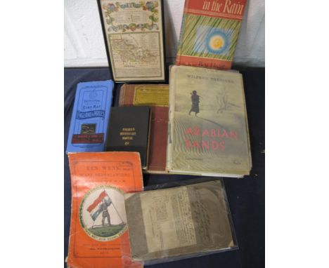 ASSORTED BOOKS: THESIGER Wilfrid, Arabian Sands, Forbes Hindustani Manual (1899), folding map of England &amp; Wales etc.