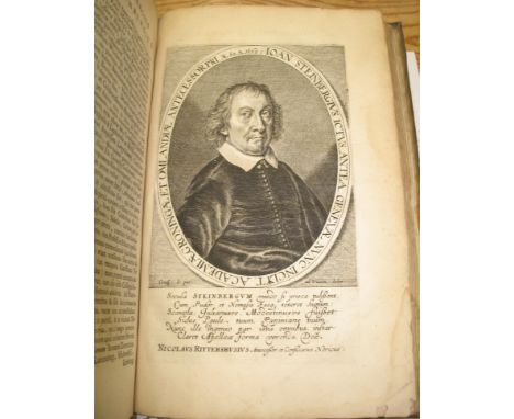 DUTCH PORTRAITS, defective folio, 17th c., with engr. portraits by S. van Lamsweerde, vellum bound (as a collection of prints