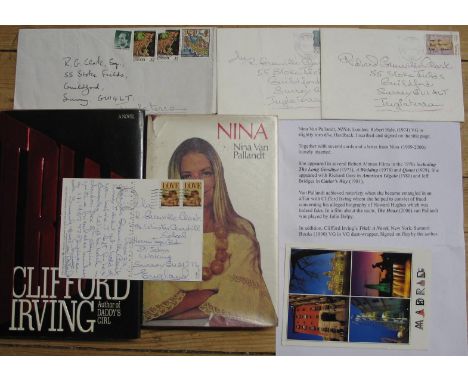 [SCANDAL &amp; HOAX / HOWARD HUGHES] VAN PALLANDT (Nina, actress in "The Long Goodbye" (1973); etc.) NINA, 8vo, SIGNED &amp; 