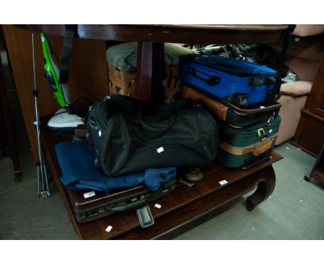 COMMONWEALTH GAMES 2002 BACK PACK; ANTLER GREEN CANVAS AND LEATHER TRIMMED SMALL CASE AND OVERNIGHT CASE; ODYSSEY FROM VIP CO