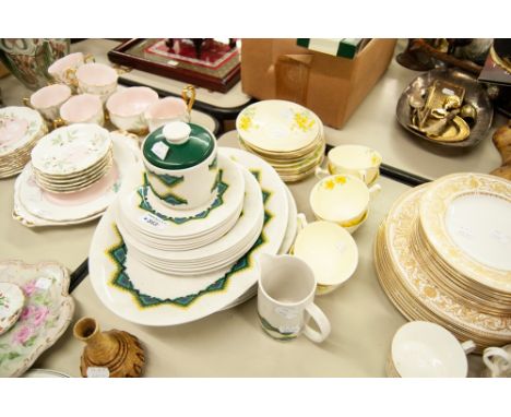ROYAL STAFFORDSHIRE PART TEA SERVICE FOR SIX PERSONS AND A ROYAL DOULTON 'NAVAJO' PART DINNER SERVICE (18 + 15) 