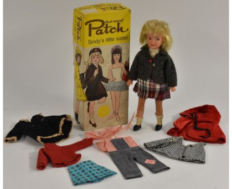 A Pedigree Dolls Limited, That Rascal Patch, Sindy's Little Sister, original box, with a selection of extra outfits.