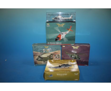 A COLLECTION OF CORGI 'THE AVIATION ARCHIVE' DIE CAST MODEL HELICOPTERS, COMPRISING OF - US MODERN WARDARE SIKORSKY HH-60 JAY