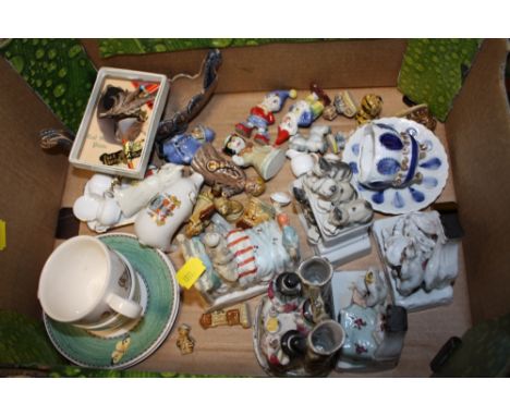 A COLLECTION OF WADE AND OTHER CERAMICS TO INCLUDE NODDY AND BIGEARS, WEDGWOOD SARAHS GARDEN CUPS AND SAUCERS ETC. 