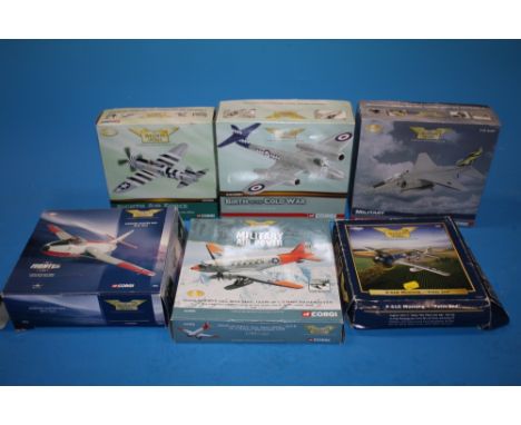A COLLECTION OF CORGI 'THE AVIATION ARCHIVE' DIE CAST MODEL AEROPLANES, COMPRISING OF - AA35403 SEPECAT JAGUAR GR.3 - RAF 16 