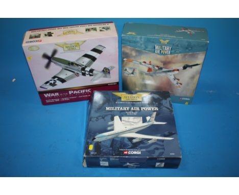 A COLLECTION OF CORGI 'THE AVIATION ARCHIVE' DIE CAST MODEL AEROPLANES, COMPRISING OF - AA34404 P-51D MUSTANG 'JUMPIN' JACQUE