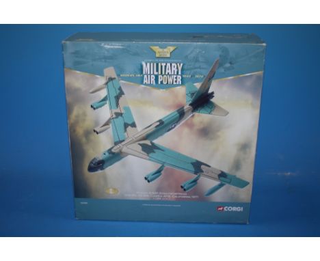 A CORGI 'THE AVIATION ARCHIVE' DIE CAST MODEL AEROPLANE, AA33505 BOEING B-52F STRATOFORTRESS 328 BS 93 BW CASTLE AFB CALIFORN