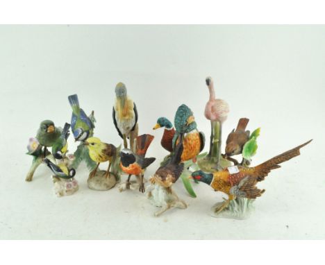 A collection of 12 Goebel figures of birds, largest 20cm high