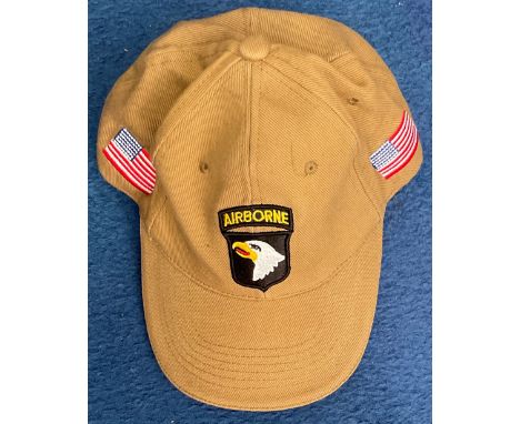 Colonel Al Worden signed 101st Airbourne US Army cap signature on inside of the peak. Colonel Alfred Merrill Al Worden USAF (