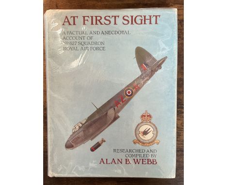 Guy Gibson's 627 Squadron Ground Crew Member Signed Alan B Webb 1st Edition Hardback Book Titled at First Sight. Published in