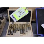 HSS End mill set in wood case