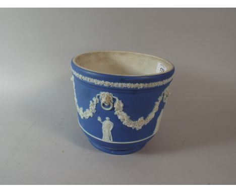 A Wedgwood Blue Jasperware Planter. 