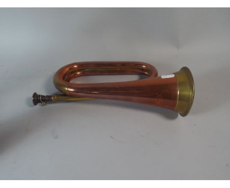 A Brass Mounted Copper Military Bugle.