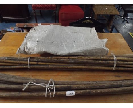 A Collection of Vintage Draining Rods and Vintage Chimney Sweep Rods with Brushes Etc. 