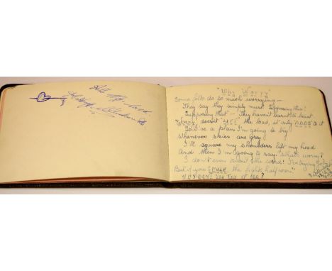 Autograph book to include Stanley Matthews. P&amp;P Group 1 (£14+VAT for the first lot and £1+VAT for subsequent lots) 