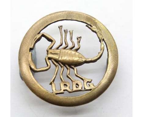 WWII type Long Range Desert Group cap badge. P&amp;P Group 1 (£14+VAT for the first lot and £1+VAT for subsequent lots) 