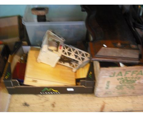 A mixed lot, including a Casella Barograph Recorder, a Victorian mahogany toilet mirror (AF), a boxed bottle opener with conf