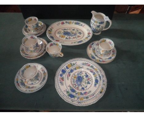 A small mixed lot of Masons Regency, to include 5 cups, 4 saucers and tea plates, milk jug, oval dish and four plates of vary