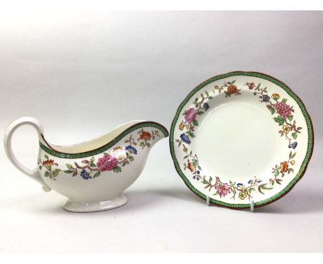 COPELAND SPODE DINNER SERVICE, with floral decoration on a white ground 