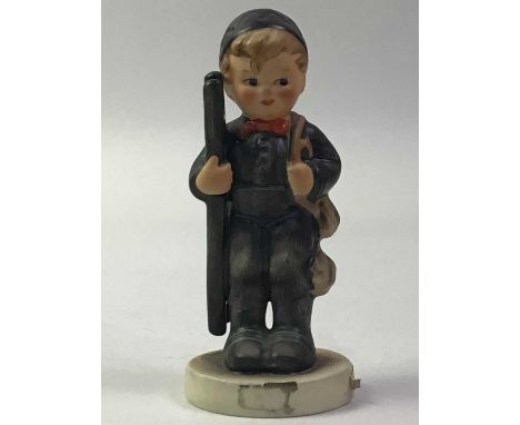 GROUP OF HUMMEL FIGURES, AND A HEINRICH DECORATIVE PLATE  the figures including chimney sweep and boy with wooden horseQty: 6