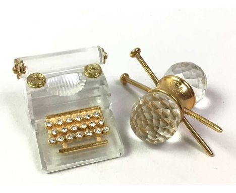 GROUP OF SWAROVSKI ORNAMENTS, including a rowing boat with paddles, a soldier, typewriter and othersQty: 10