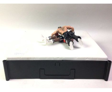 GROUP OF TOY FIGRUES, including many wrestler figures, along with accessories, as well as a WWF Attitude wrestling ring