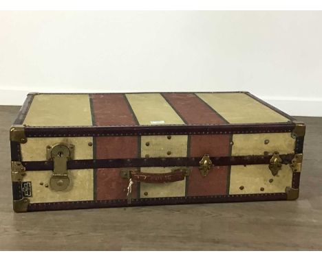 VICTOR,  VINTAGE WARDROBE TRAVEL TRUNK inscribed initials 'I. W. R'