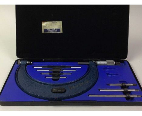 GROUP OF MOORE AND WRIGHT ENGINEERS TOOLS, including a micrometer, a ruler and other similar items