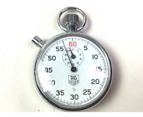 TWO TAG HEUER STOP WATCHES, one with booklet The tag in the first image at the time of this condition report is not winding o