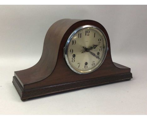 MAHOGANY MANTEL CLOCK, by Enfield22cm high