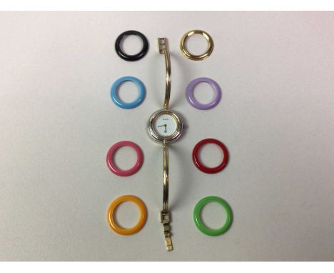 Gucci watch with colored rings outlet price