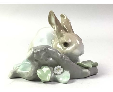 LLADRO FIGURE OF A RABBIT AND OTHER FIGURES including Nao and Coalport