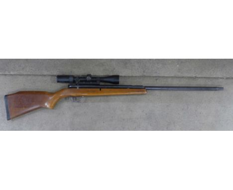 A Webley &amp; Scott Osprey .22 side lever air rifle with Simmons 3-9x40 Prosport zoom scope