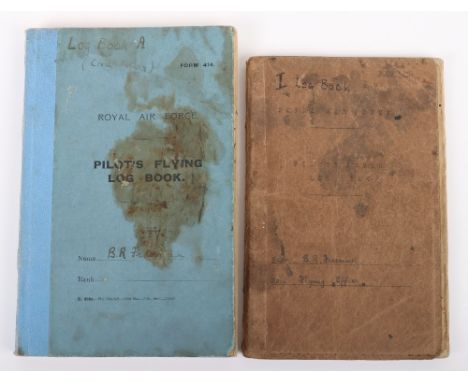 Pair of Pre-WW2 Royal Air Force &amp; Civil Flying Log Books of Flying Officer B R Freeman, the first log book consists of tr