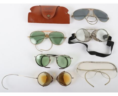 Grouping of Vintage Aviators Sun Glasses / Anti-Glare Flying Glasses, interesting grouping dating mostly from the 1930’s and 